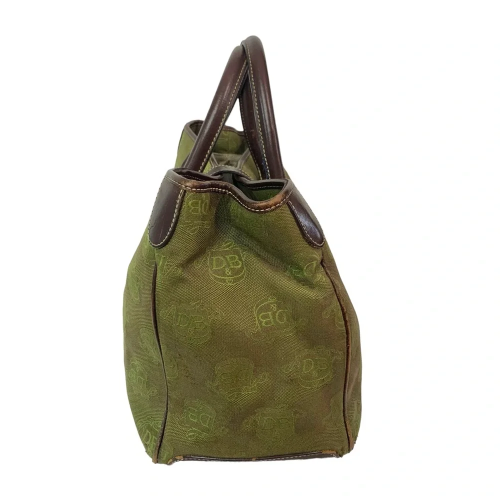 DOONEY & BURKE Monogram Canvas Leather Trimmed Satchel
